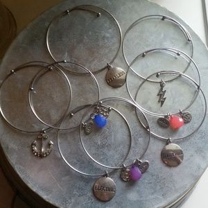 Set of 8 IATG Bangles with Charms